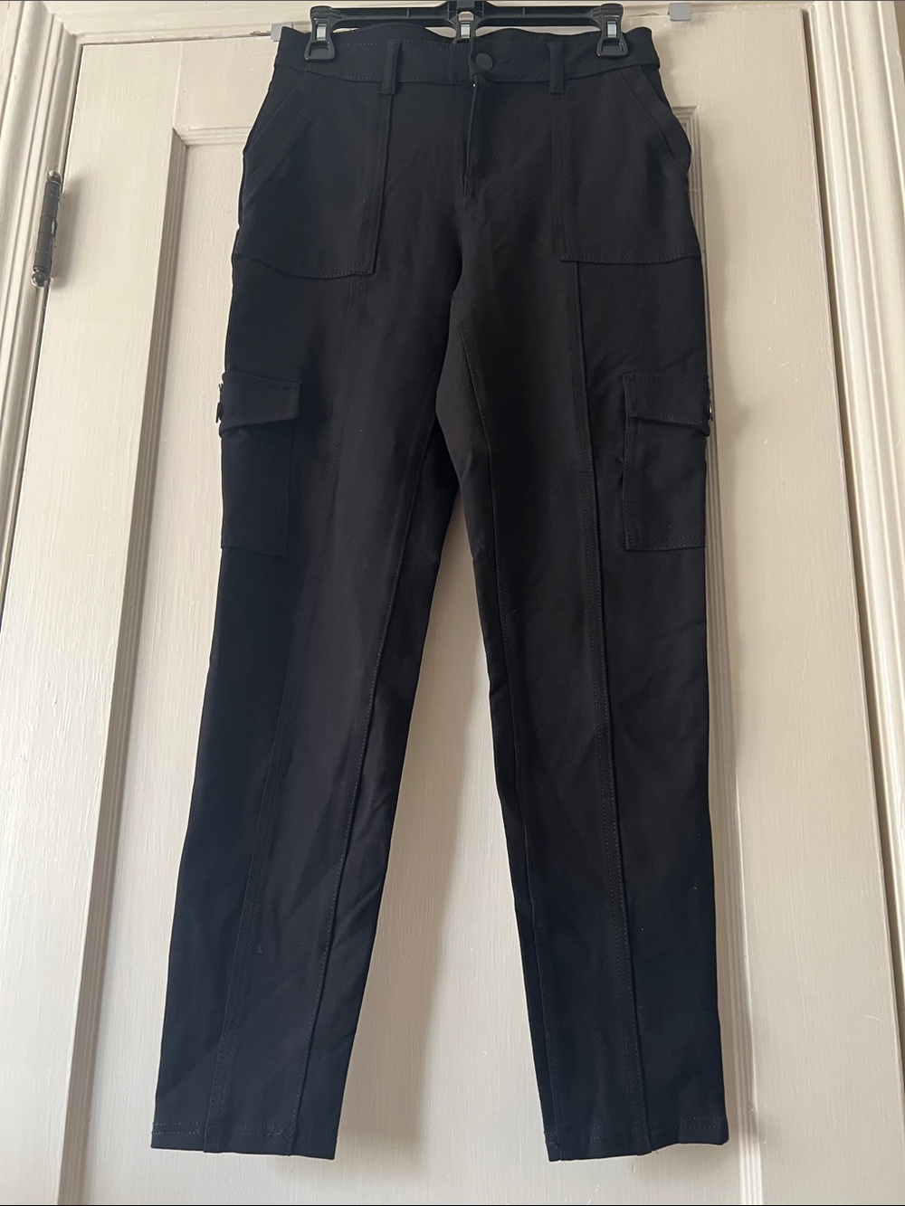 Time and Tru Black high waist women's stretch Cargo Pants with Utility Pockets